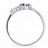 Prsten stříbrný s tanzanitem a zirkony Ag 925 015092 TZ