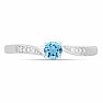 Prsten stříbrný s Blue Sky topazem a zirkony Ag 925 015992 BT