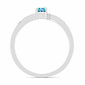 Prsten stříbrný s Blue Sky topazem a zirkony Ag 925 015992 BT