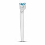 Prsten stříbrný s Blue Sky topazem a zirkony Ag 925 015992 BT