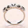 Prsten stříbrný s broušenými vltavíny a zirkony Ag 925 020711 MD
