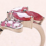 Prsten stříbrný s broušenými rubíny Ag 925 023241 RB