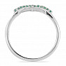 Prsten stříbrný s broušenými smaragdy Ag 925 034710 EM