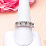 Prsten stříbrný s broušenými vltavíny a zirkony Ag 925 038934 MD