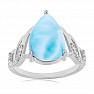 Larimar prsten stříbro  Ag 925 VR049758