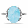 Larimar prsten stříbro  Ag 925 VR049759