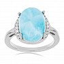 Larimar prsten stříbro  Ag 925 VR049759