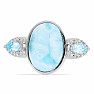 Larimar prsten stříbro  Ag 925 VR049766