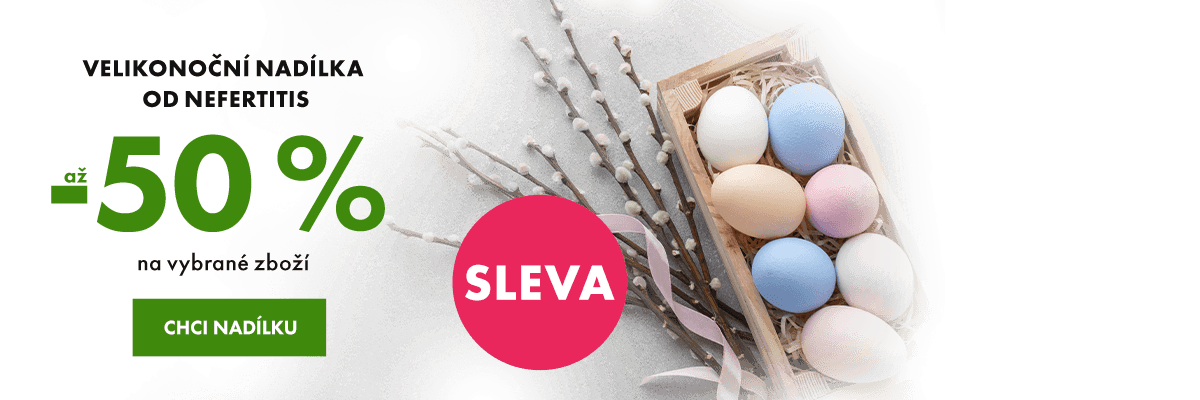 Velikonoční nadílka na Nefertitis - slevy až 50 % na vybrané zboží